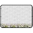 HITTITE Adjustable Chain Link Fence Gate Kit, PVC Coated Anti-Rust Outdoor Garden Fence Gate, Heavy Duty Pedestrian Gate Walking Fence Gate for Yard, 26"-72" Wide x 4' High.