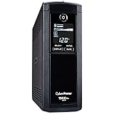 CyberPower CP1500AVRLCD Intelligent LCD UPS System, 1500VA/900W, 12 Outlets, AVR, Mini-Tower