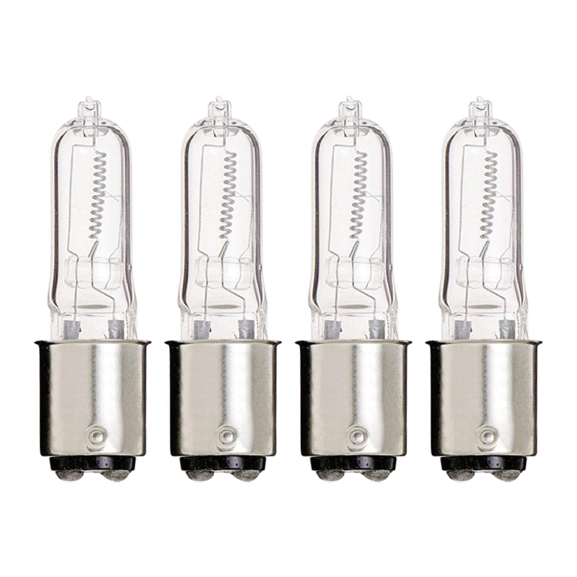 Photo 1 of (Pack of 4) Q150CL/DC - 120-Volt - Halogen JD Type T4 - BA15D - DC Bayonet Base - 150-Watt - Clear Light Bulbs
