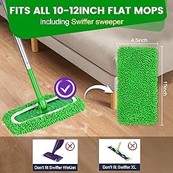 15Pcs Reusable Microfiber Mop Pads Compatible with