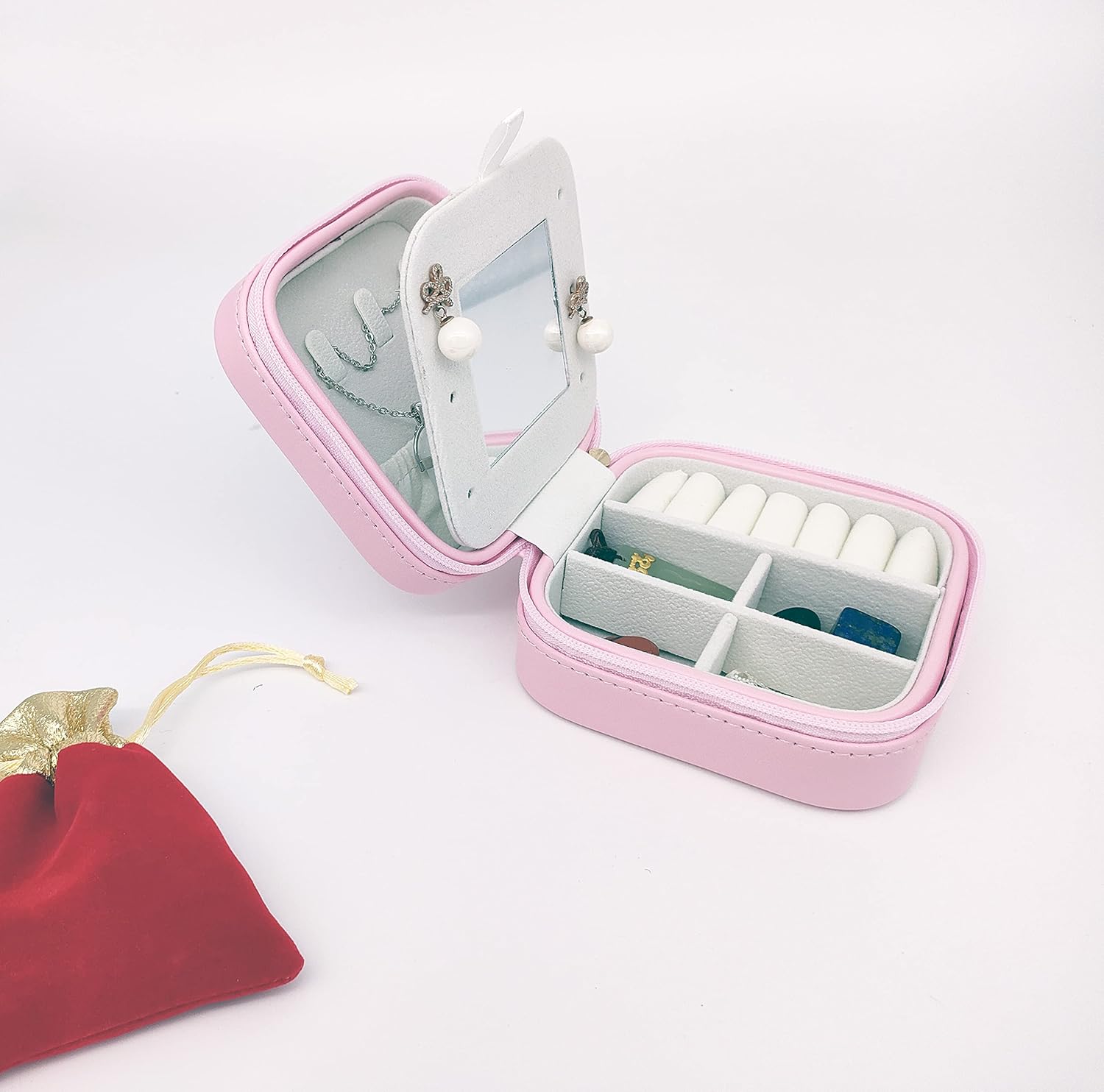Jewelry Box Ring Necklace Earring Box, Travel Jewlry Box Portable Jewelry Box: Everything Else
