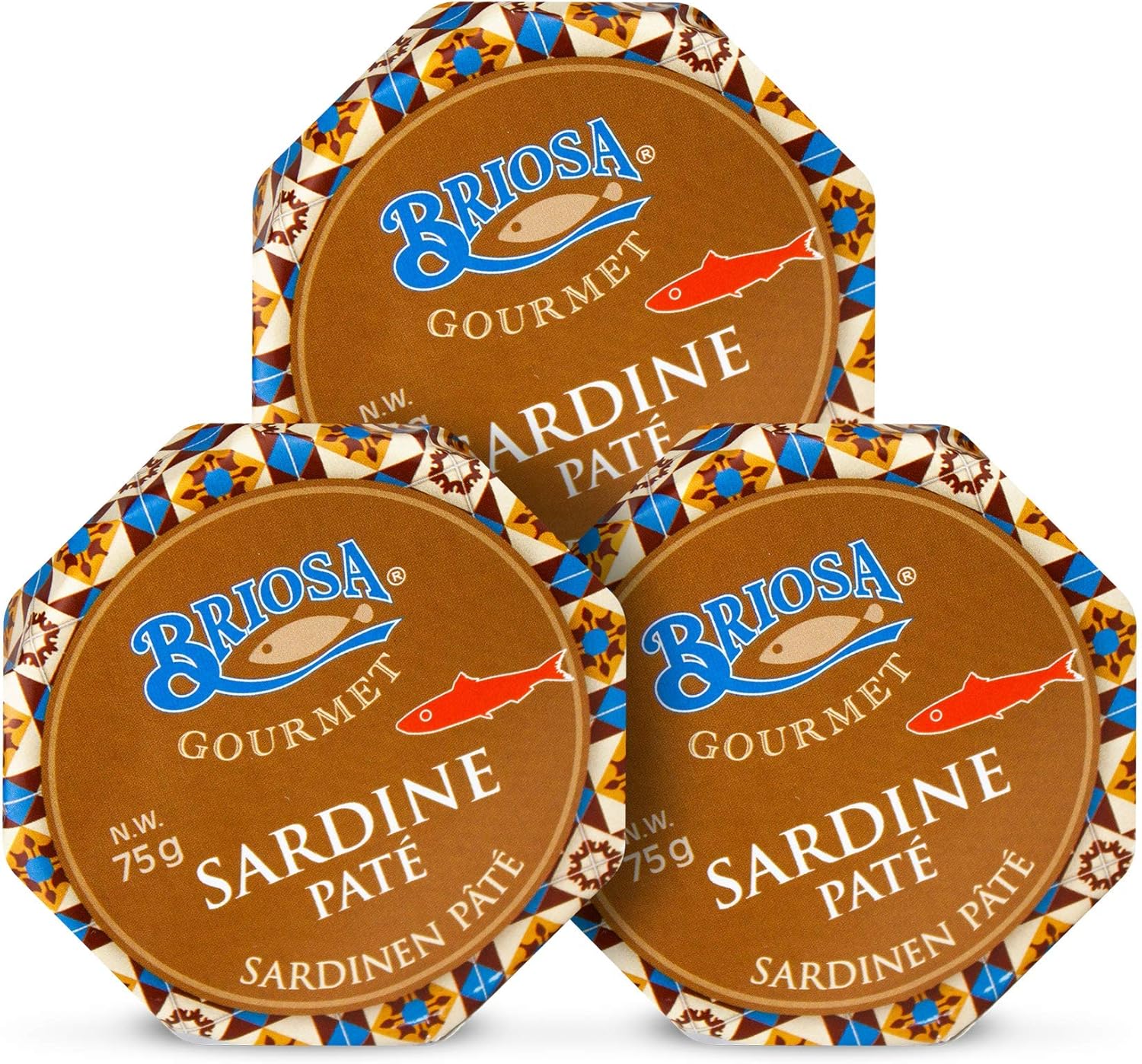 Sardine Pate Fish Pate 3 x 75 g Pack of 3 Briosa Gourmet