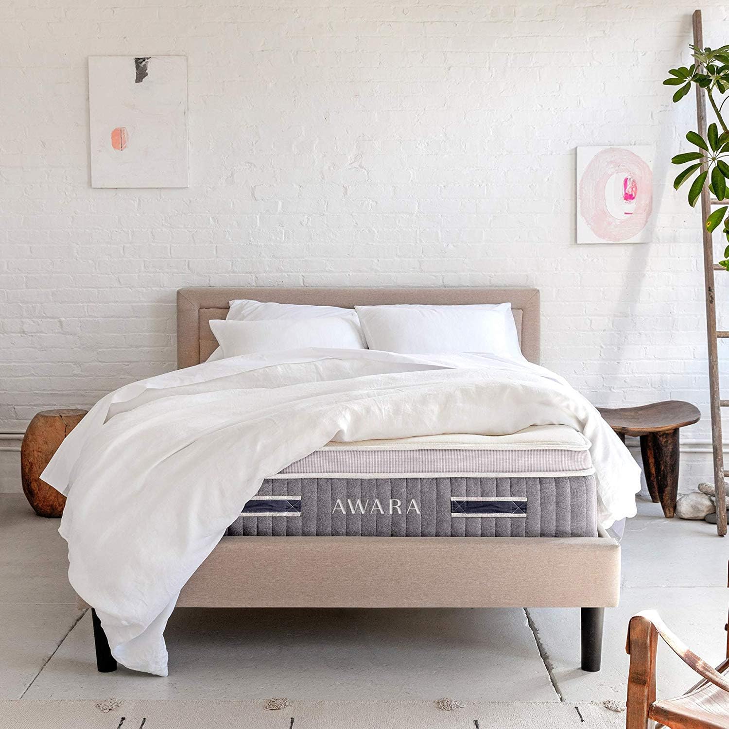 Awara Hybrid Organic Mattress, Non-Toxic, Chemical Free Dunlop Latex and Coil System, with Organic Cotton and New Zealand Wool Top, Premium Luxury Eco Comfort, Full