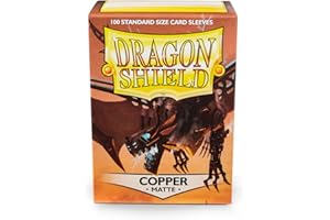 ARCANE TINMEN Dragon Shield | Standard Size Card Matte Sleeves | 100 CT - Smooth & Tough Premium TCG Sleeves | Compatible with Pokemon, Flesh & Blood, One Piece & Magic The Gathering | Copper Matte
