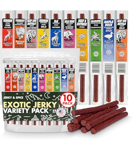 Amazon.com: Buffalo Bob's Exotic Jerky Assortment - 10 Flavor