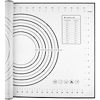Silicone Pastry Mat, Extra Large Non Slip with Measurement Non Stick, Large and Thick, for Fondant, Rolling Dough, Pie…