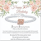 AGOT 30th 40th 50th 60th 70th Birthday Gift for Women: Unique Bracelet Best Birthday Presents Gifts Ideas for Mom Daughter Grandma Sister Friends Coworker