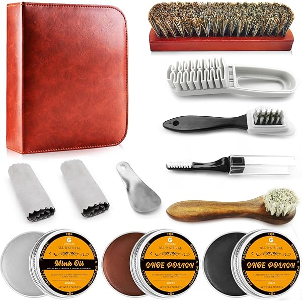 Shoe Shine Kit For Both Home And Outdoor Use ,10Pcs Shoe Polish - View #4