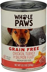 Whole Paws, Whole Paws, Chicken, Turkey and Salmon Dog Food, 13.2 Ounce
