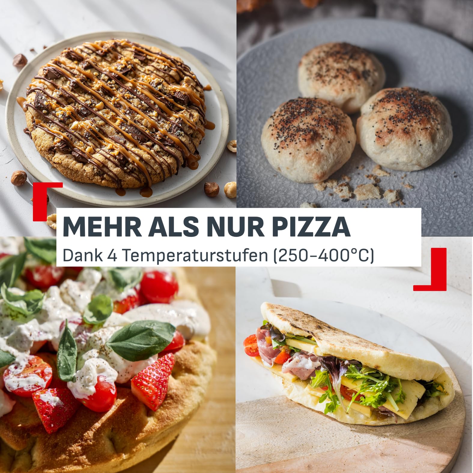 Tefal Pizza Pronto elektrischer Outdoor-Pizzaofen, automatischer Drehstein 6