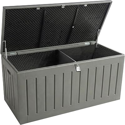 Olsen & Smith 830L XXL Garden Storage Box & Seat with Padlock