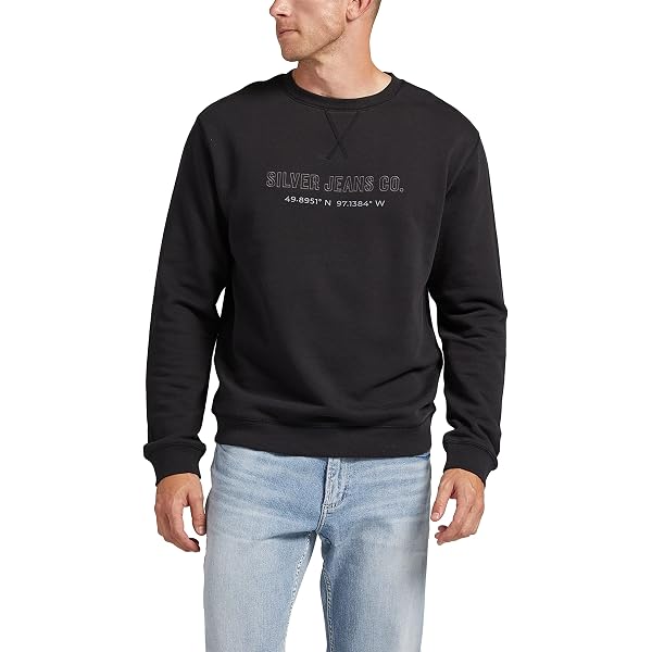 Lucky Brand Felpa Uomo Girocollo In Pile Con Logo Raglan - Morbido Cotone 80/20, Maniche Lunghe, Vestibilità Classica, Prodotta In Indonesia - 3