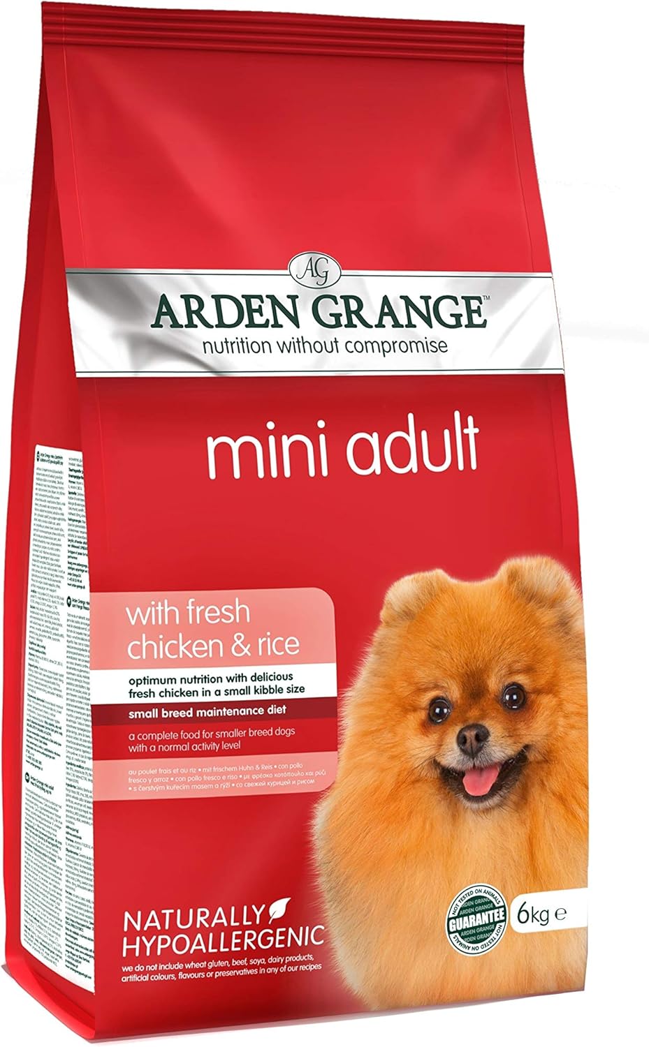 Arden Grange Mini Adult Dry Dog Food with Fresh Chicken and Rice, 6 kg, May Vary, 6 kg (Pack of 1)