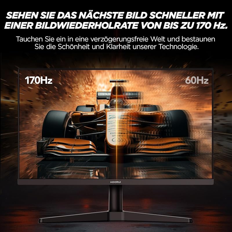 Gaming Monitor 24 Zoll, 170Hz Bildschirm FHD Adaptive Sync HDMI 1.4