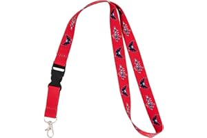 Desert Cactus Washington Capitals Lanyard NHL National Hockey League Car Keys ID Badge Holder Keychain Detachable Breakaway Snap Buckle (Lanyard 1 - Red)