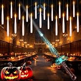 OCATO Upgraded 20Pcs Floating Candles with Wand for Halloween Decorations | Magic LED Hanging Floating Candle, Battery Operat