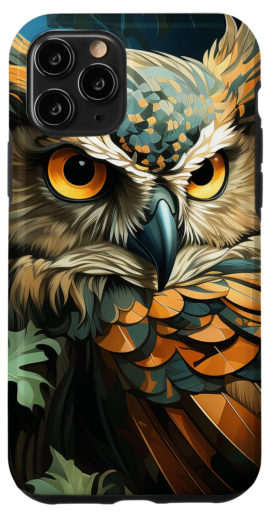 Owl Leaves Camouflage Graphic Case for iPhone 11 Pro