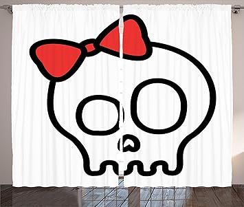 Amazon Com Ambesonne Skulls Decorations Collection Illustration