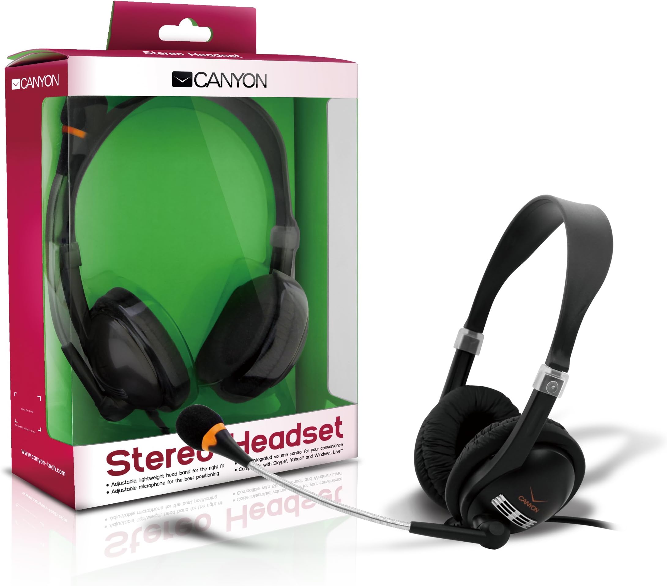 Canyon CNR-HS01NB Headset - Black/Silver
