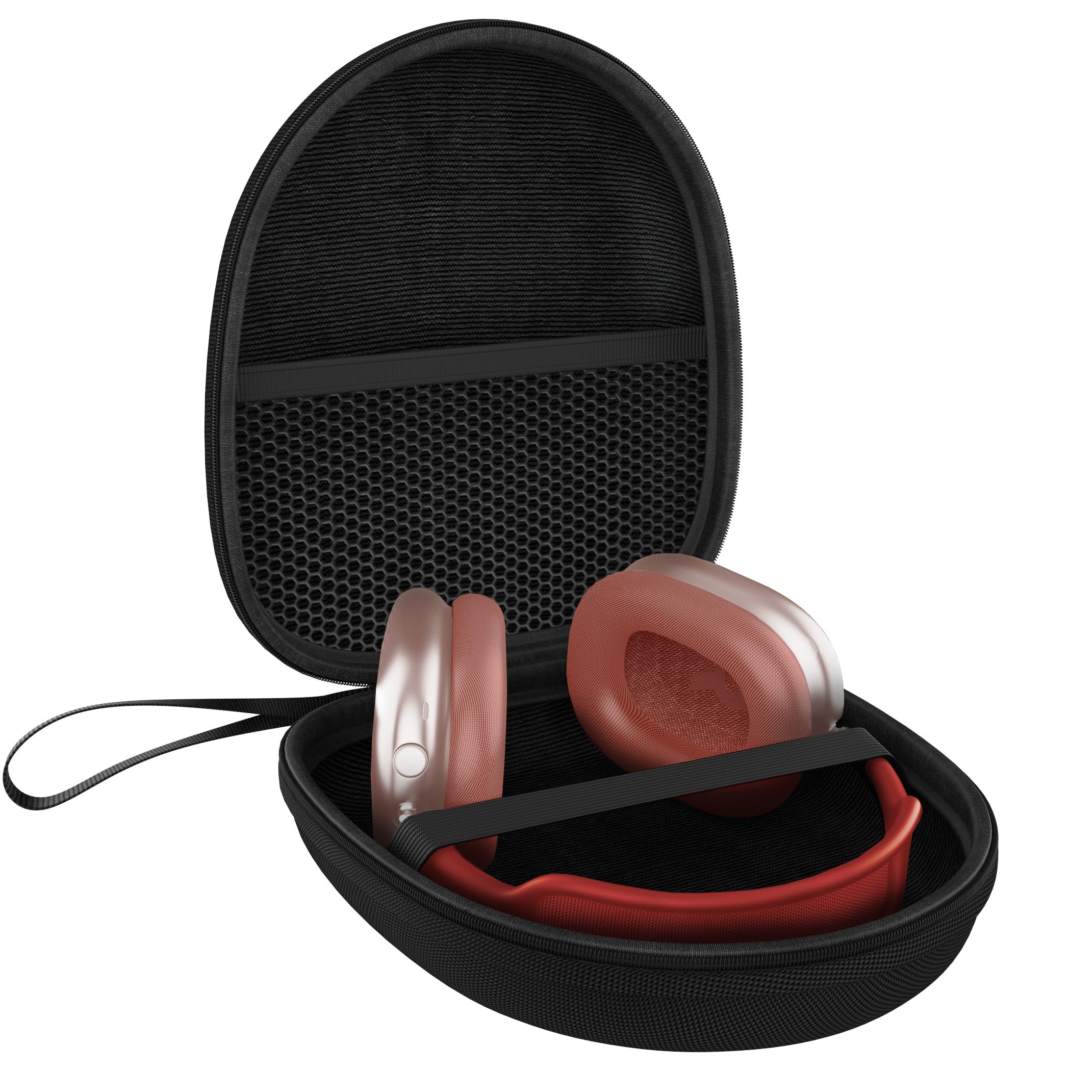 MyGadget Headphone Case 21 x 18.5 cm - Protective Cover for Over Ear Headset and Accessories - Universal Travel Pouch - Black Organiser