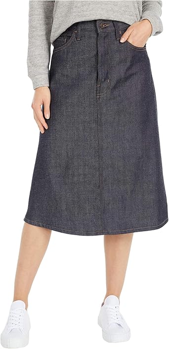 raw denim skirt