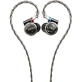 FiiO FD3 Earphones in-Ear Earbuds High Resolution 1DD Bass Heavy MMCX Connector (Black)