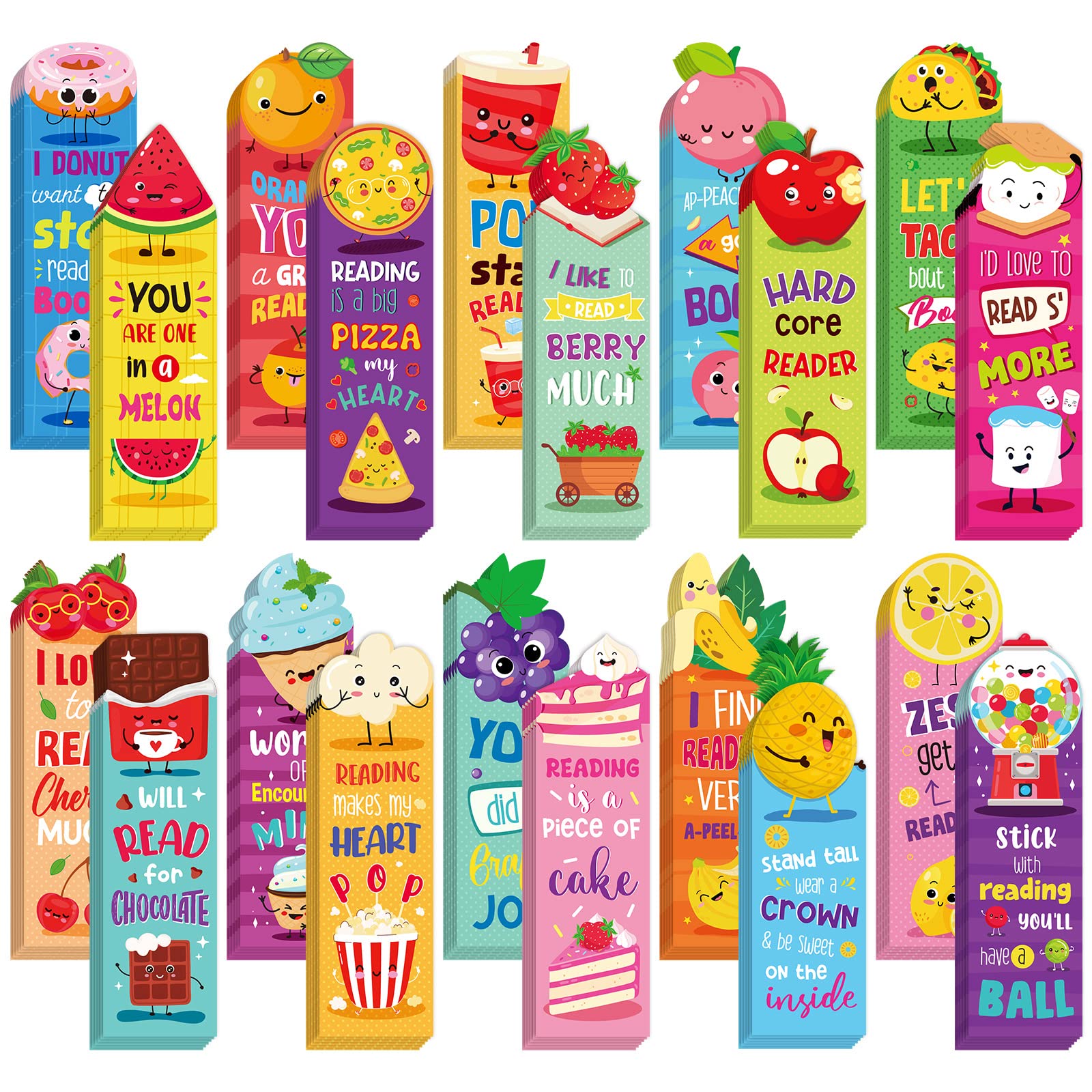 Photo 1 of Lincia 180 Pcs Scratch and Sniff Scented Bookmarks Bulk for Kids Assorted Fruit Food Theme Smelly Bookmarks for Classroom Students Teens Food Lovers 20 Styles