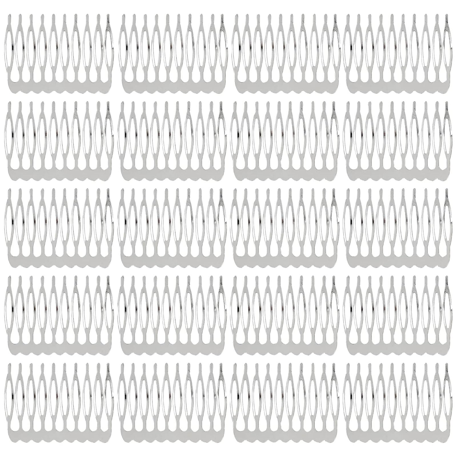 JYTDBCS 25 Pieces Wedding Hair Comb Accessories Metal Comb with 10 Teeth to Hold Hair in Place Suitable for Updo or DIY,hair combs slides for women