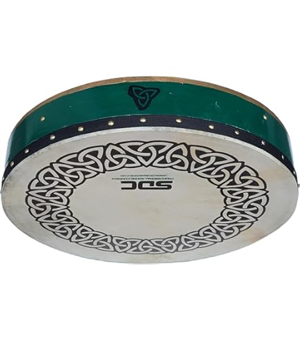 Amazon.com: GREEN BODHRAN DRUM Irish Celtic18