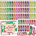 130 Pack Lip Balm Bulk with Vitamin E and Natural Coconut Oil, Moisturizing, Hydrating, Soothing and Repair Dry Wrinkle Chapp