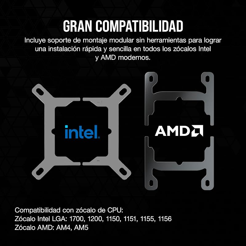 Cooler líquido para cpu corsair icue link h115i rgb rgb - 280mm aio - ventiladores qx140 rgb - compatível com intel® lga 1700, amd® am5 - hub de sistema icue link incluído - preto