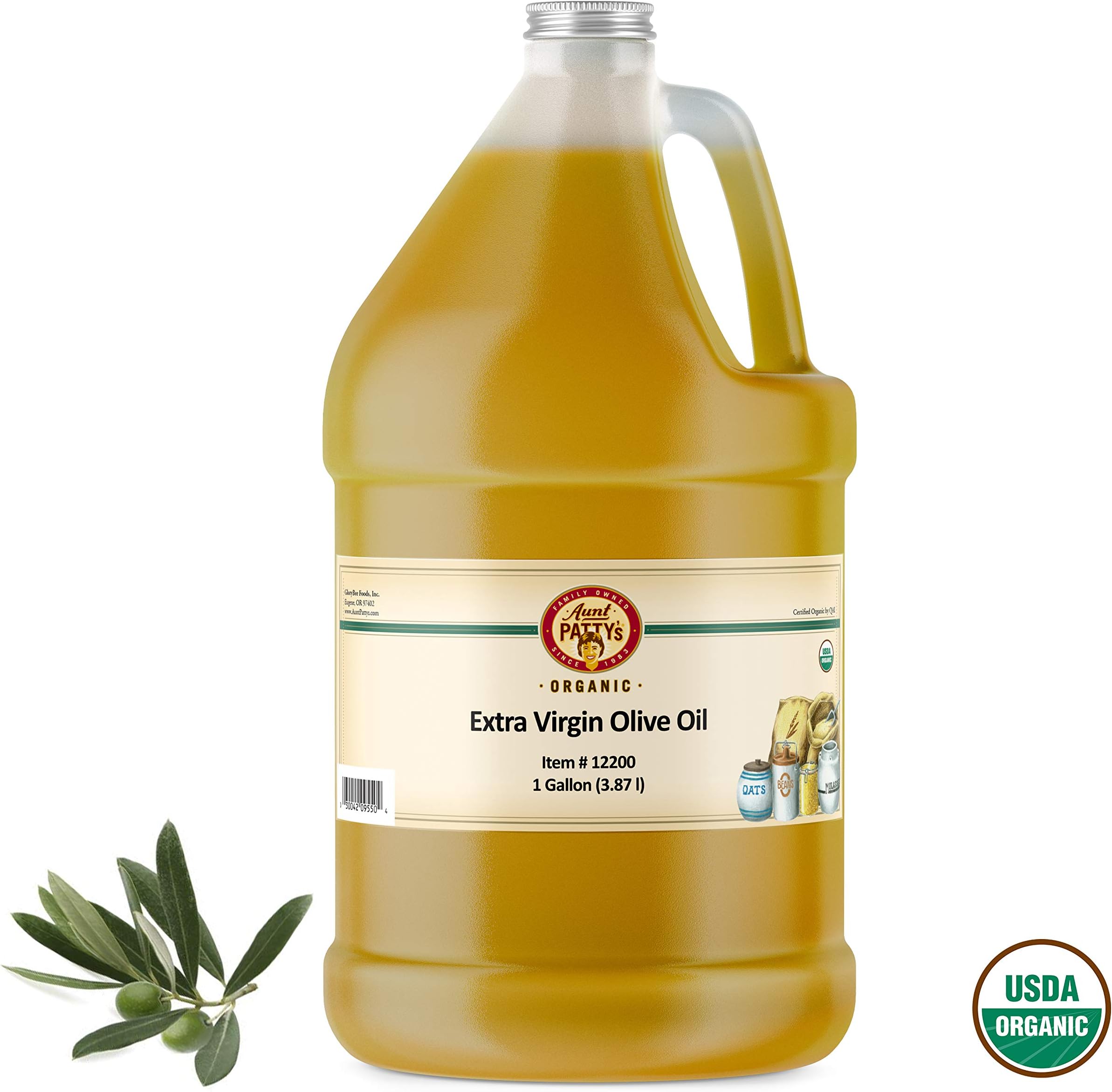 Aunt Patty's Organic Extra Virgin Olive Oil, 128 Ounce