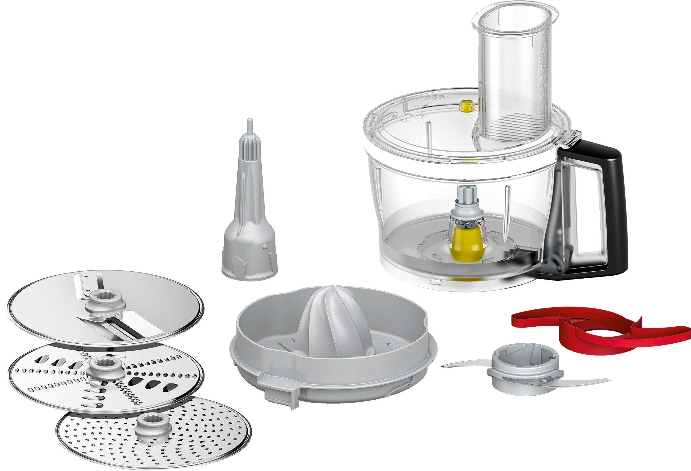 BOSCH VeggieLove Plus Accessory kit with Universal Grinder MUZ9VLP1, Schwarz, Grau, Metallisch, Transparent