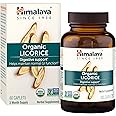 Himalaya Organic Licorice Root Herbal Supplement, Non-DGL, Occasional Heartburn and Indigestion Relief, Upset Stomach Relief, Digestive Support, Non-GMO, USDA Organic, Vegan, 60 Plant-Based Caplets