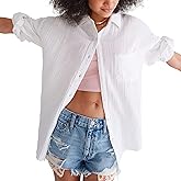 Aeropostale Women's Long Sleeve Gauzy Oversized Shirt