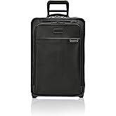 Briggs & Riley Essential 22" 2-Wheel Expandable Carry On - Luggage for Travel, Suitcases with Wheels, Softside Rolling Bag for Men & Women, Self-Repairing Zipper - Baseline Collection, Black