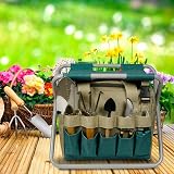 Cikonielf Folding Garden Stool Chair with Tool Bag for Camping & Gardening view 2