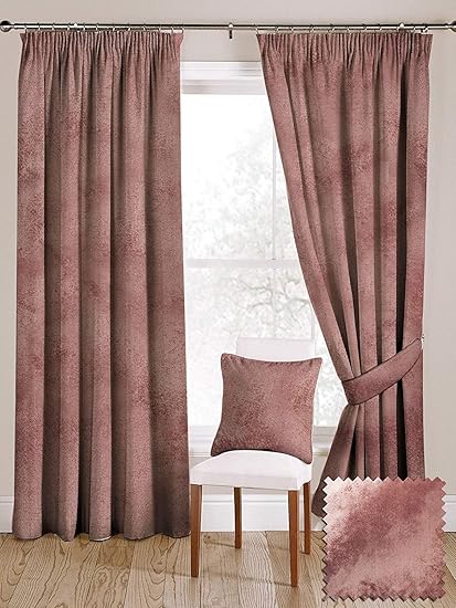 Mcalister Textiles Shiny Velvet Curtains Pair Window Treatments