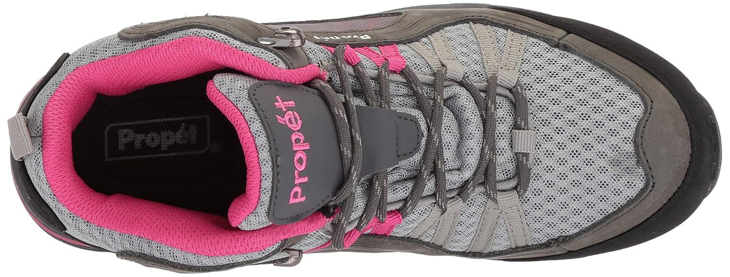 Propet Womens Peak Hiking Boot Grey/Berry 9H 2E US WBA002MGBYX09H