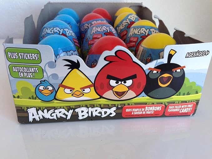 ANGRY Birds SURPRISE egg with candy and stickers 1 ct