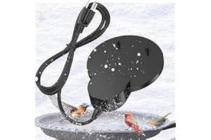Aispama Bird Bath Heater Chicken Water Heater for Outdoors, Stock Tank Heater in Winter. Upgraded Cast Aluminum Birdbath Deicer with 9.8 FT Water Proof Cord, Thermostatically Controlled.