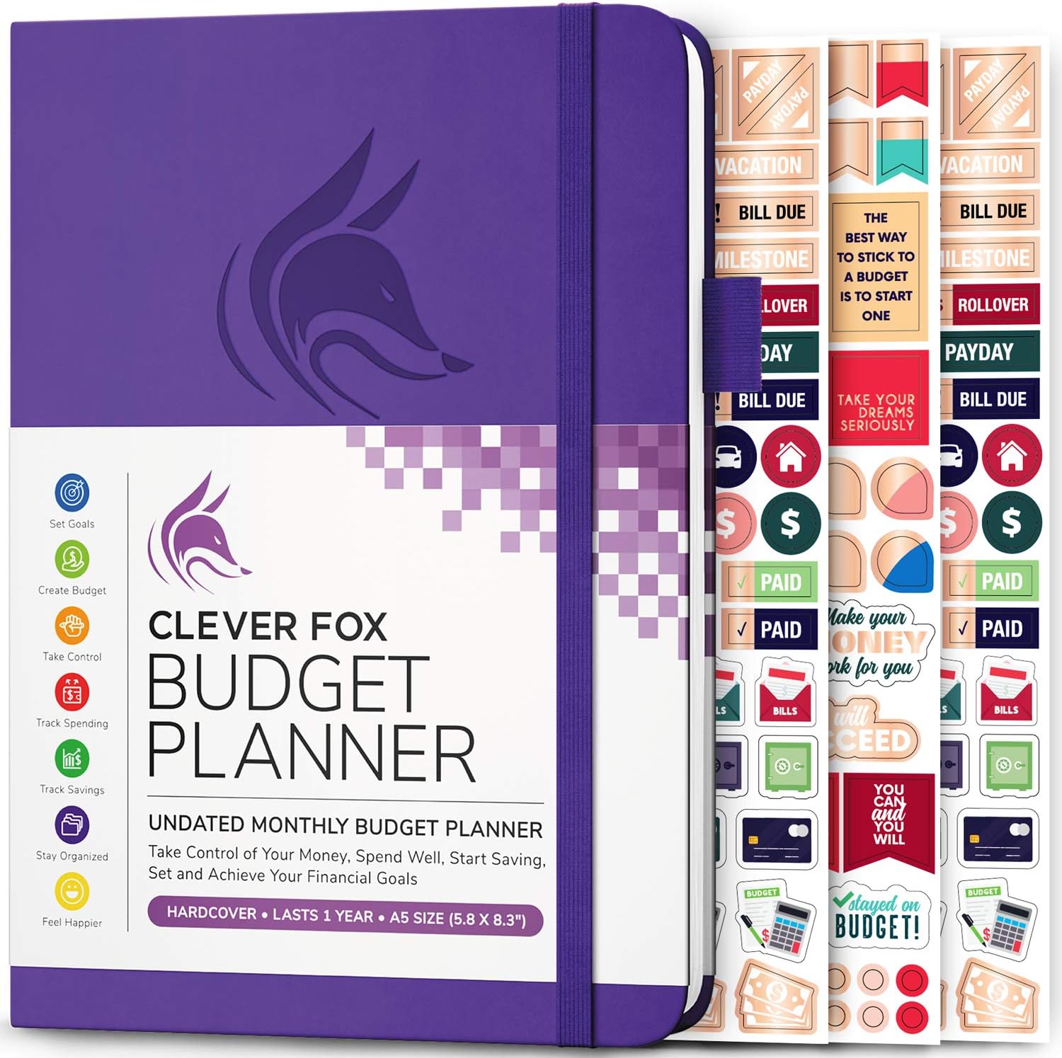 Clever Fox Budget Planner, Expense Tracker Notebook. Monthly Budgeting Journal