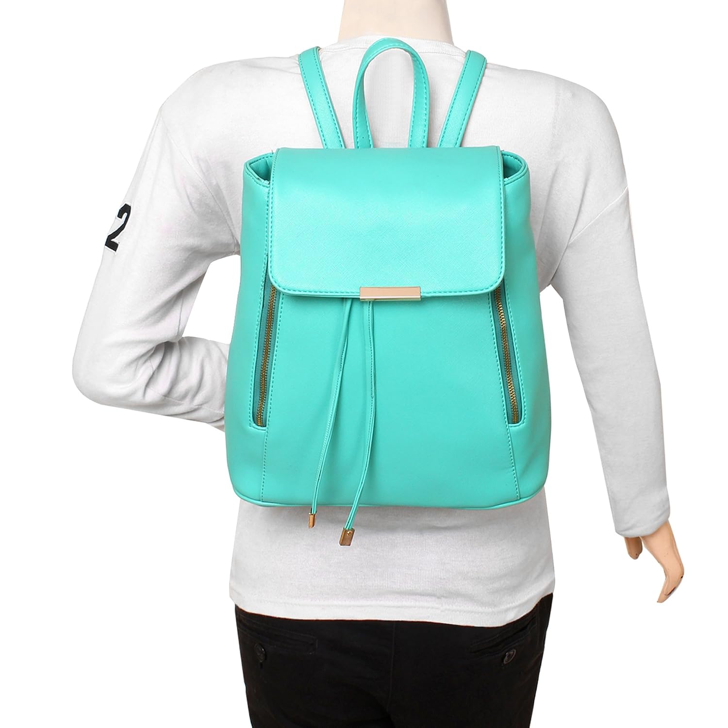 lychee bags girls green pu cadence backpack