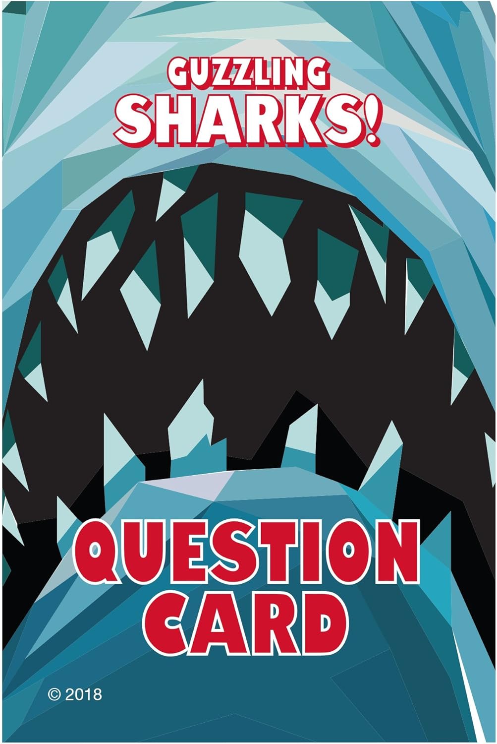 Guzzling Sharks Drinking Card Game, Blue and White, Red and Black, 5.7 cm (W) x 9 cm (L) x 2.5 cm (H) - Image 4