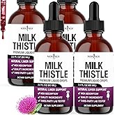 Milk Thistle Liquid Drops – All Natural Milk Thistle Extract with Silymarin – High Absorption – Non-GMO, Gluten-Free – 8 oz