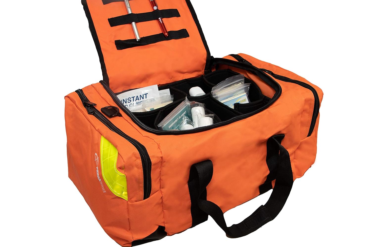 Primacare KB-4135-O First Responder Bag for Trauma, Professional Compartment Kit Carrier for Emergency Medical Supplies, Orange, 21x15x5 inches: First Aid Kits: Health & Personal Care