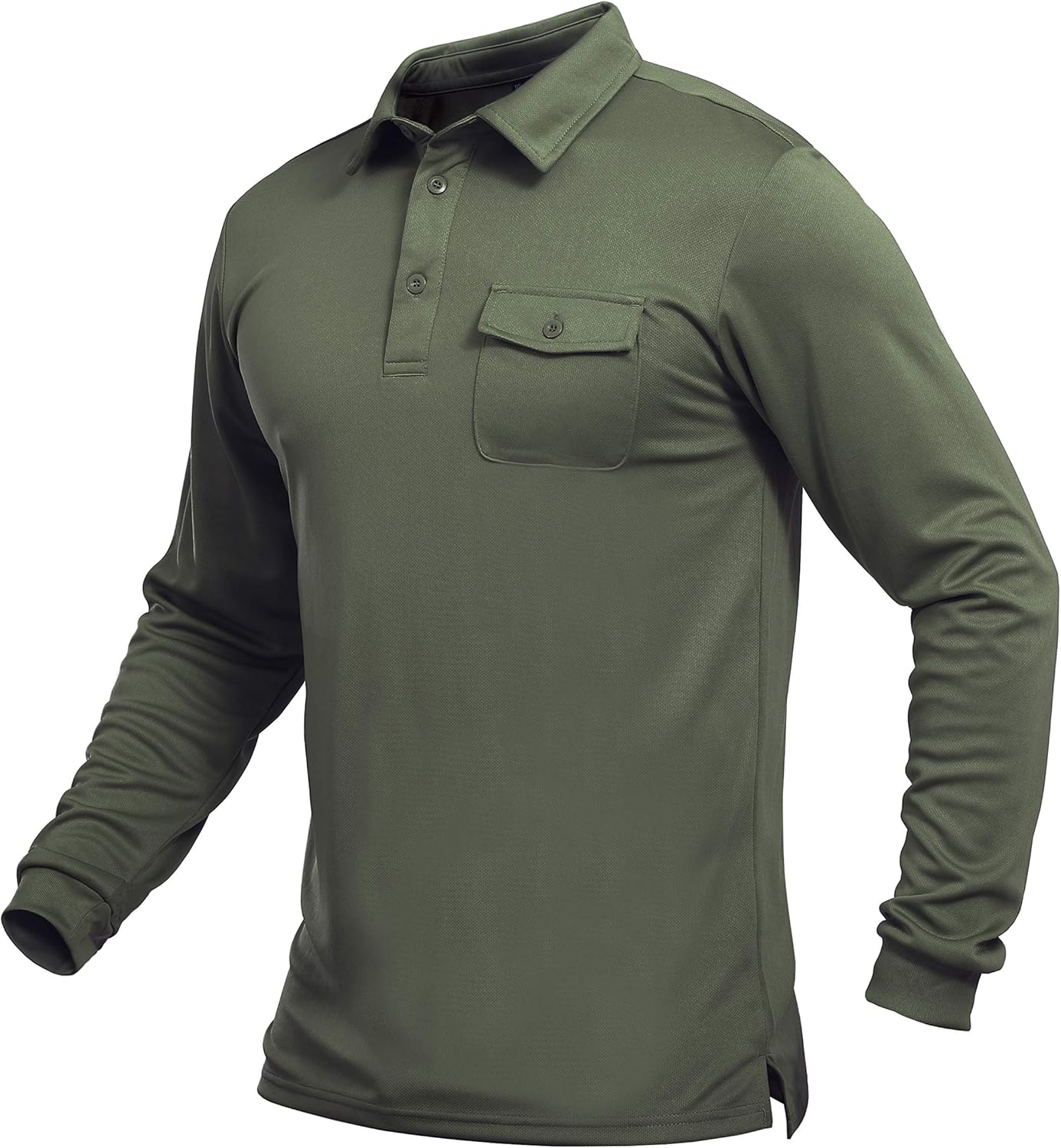 TACVASEN Mens T Shirts Long Sleeve Golf Tops Polo Outdoor Shirts