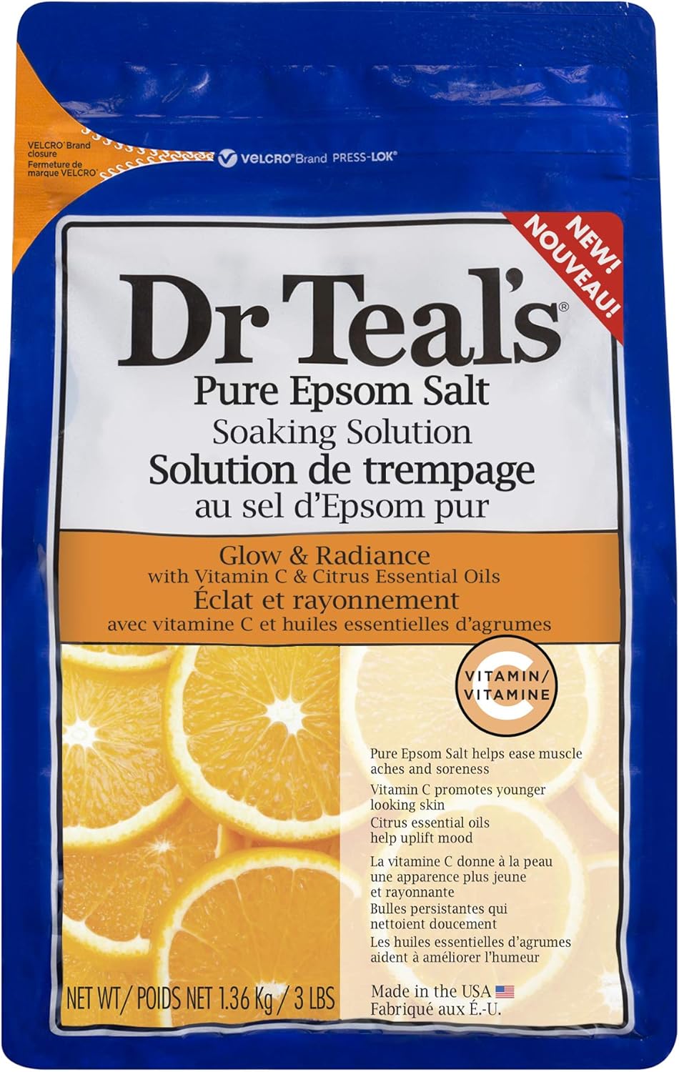 Dr. Teal's Epsom Bath Salt Vitamin C and Citrus Oils, 1.36 kg Buy