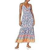 Angie Women's Printed Tiered Maxi Dress