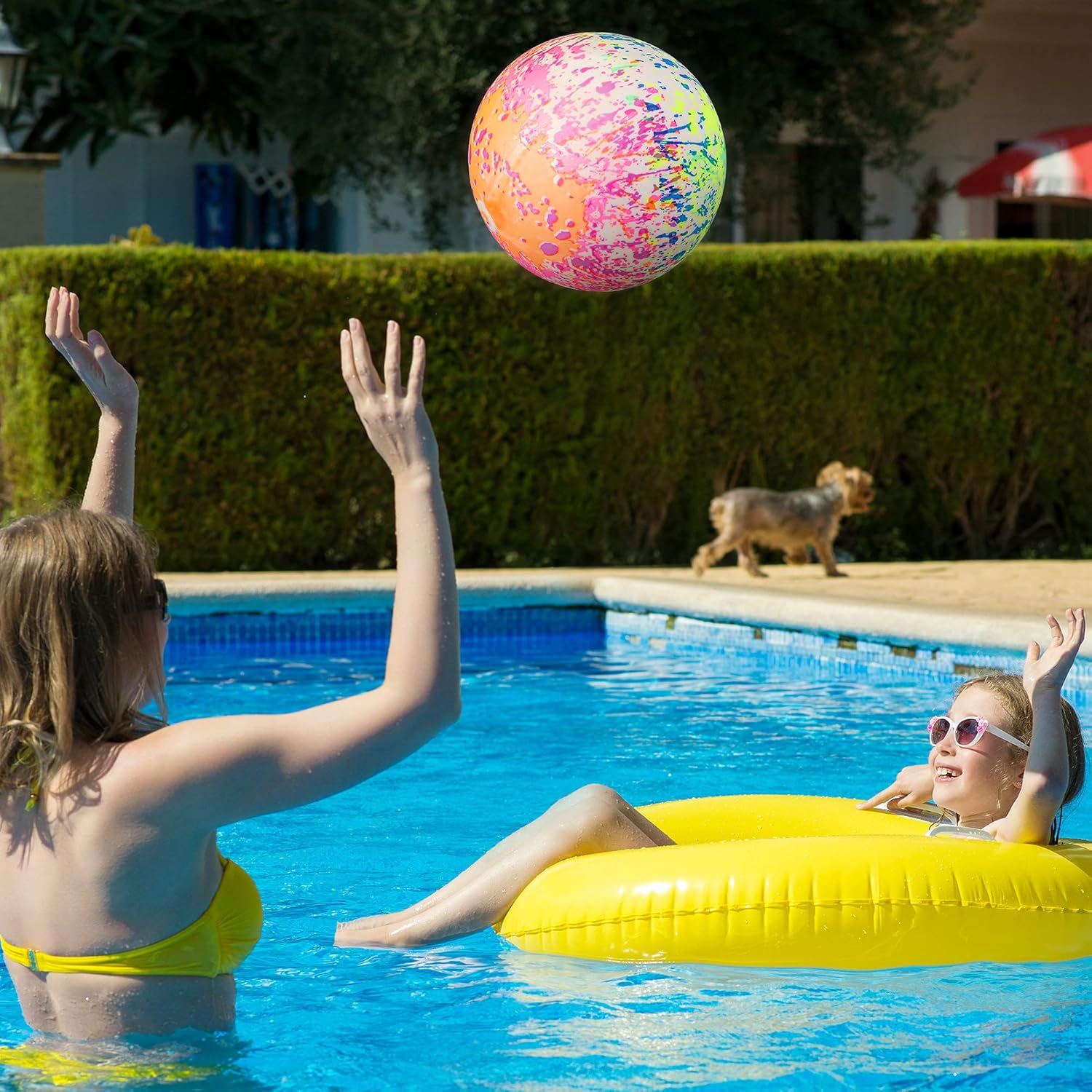Hiboom Swimming Pool Toys Ball, Underwater Game Swimming Accessories Pool Ball for Under Water Passing, Dribbling, Diving and Pool Games for Teens, Adults, Ball Fills with Water (Water Color): Toys & Games